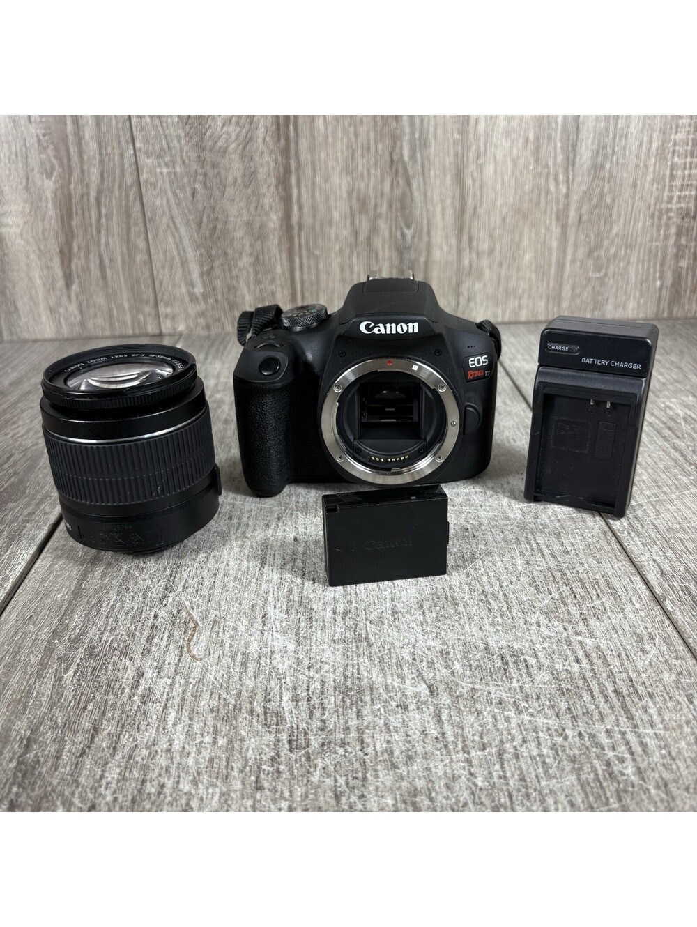 Canon EOS Rebel T7 DSLR Camera with EF-S 18-55mm f/3.5-5.6 IS II Lens & Charger